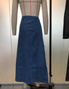 High Waist High Slit Denim Skirt