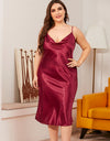 Large size Women's Sleepwear Satin Nightdress