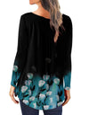 Round Neck Button tunic blouse