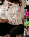 Stylish Oversized Knitted Off-Shoulder Pullover Sweater