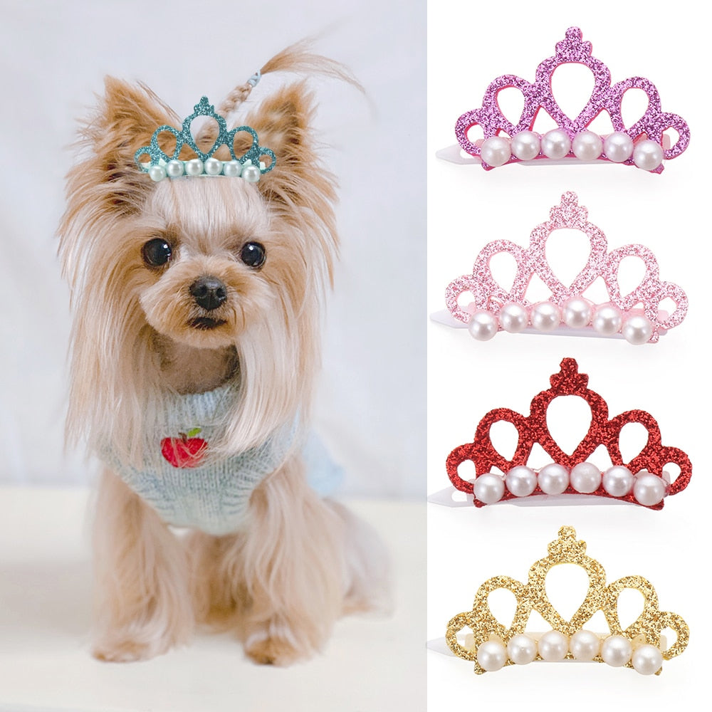 Faux Pearl Crown Headdress
