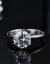 18K White Gold Ring 1ct 2ct 3ct Round