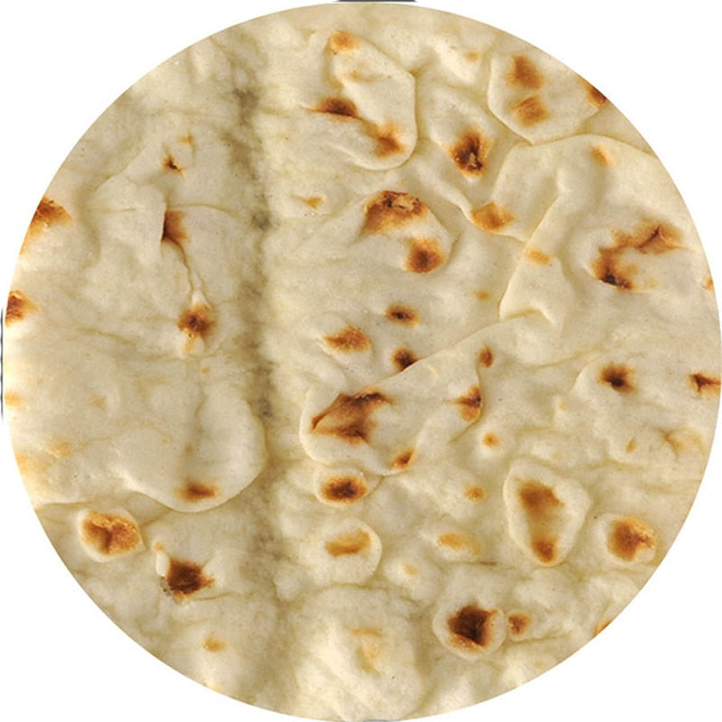 Soft warm flannel tortilla pizza blanket