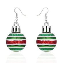 Carica l&#39;immagine nel visualizzatore di Gallery, Fashion Green Red Color Star Ball Christmas Earring Women
