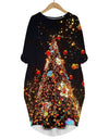 Long Sleeve 3D Print Christmas Dress