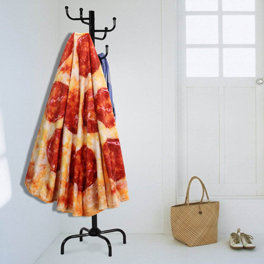 Soft warm flannel tortilla pizza blanket