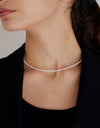 Elegant White Imitation Pearl Choker Necklace