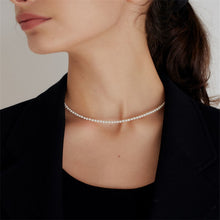 将图片加载到图库查看器，Elegant White Imitation Pearl Choker Necklace
