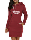 Stranger Things Long Drawstring Hoodie Pullover