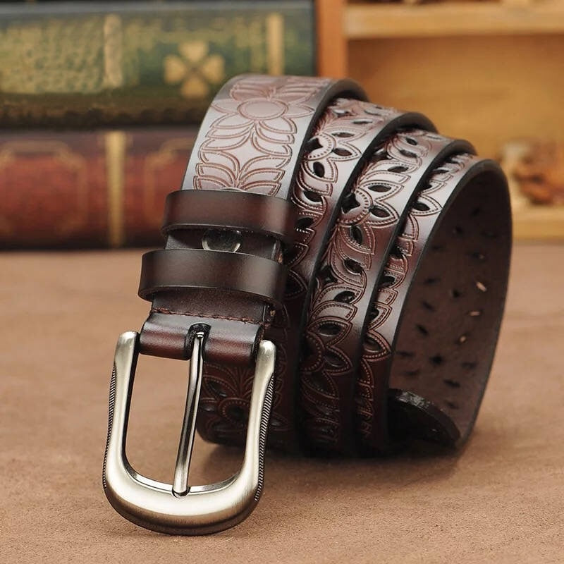 Genuine Leather Pin Buckle Strap