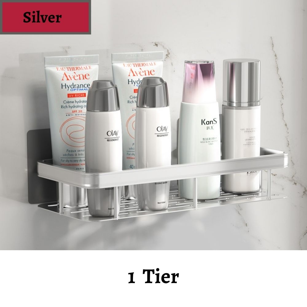 Bathroom Shelves No Drill Corner Shelf Shower Storage Organizer Rack