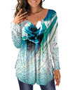 Round Neck Button tunic blouse