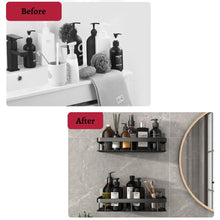 将图片加载到图库查看器，Bathroom Shelves No Drill Corner Shelf Shower Storage Organizer Rack
