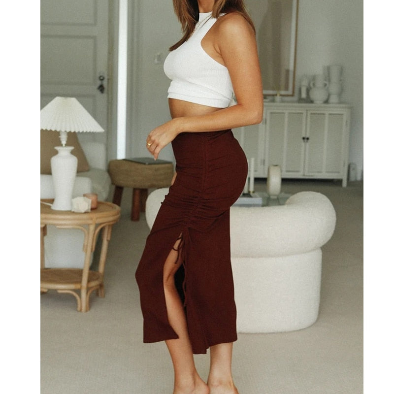 High Waist Maxi Long Skirt