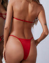 Sexy Lace Bowknot Strappy Bra and Panty Set