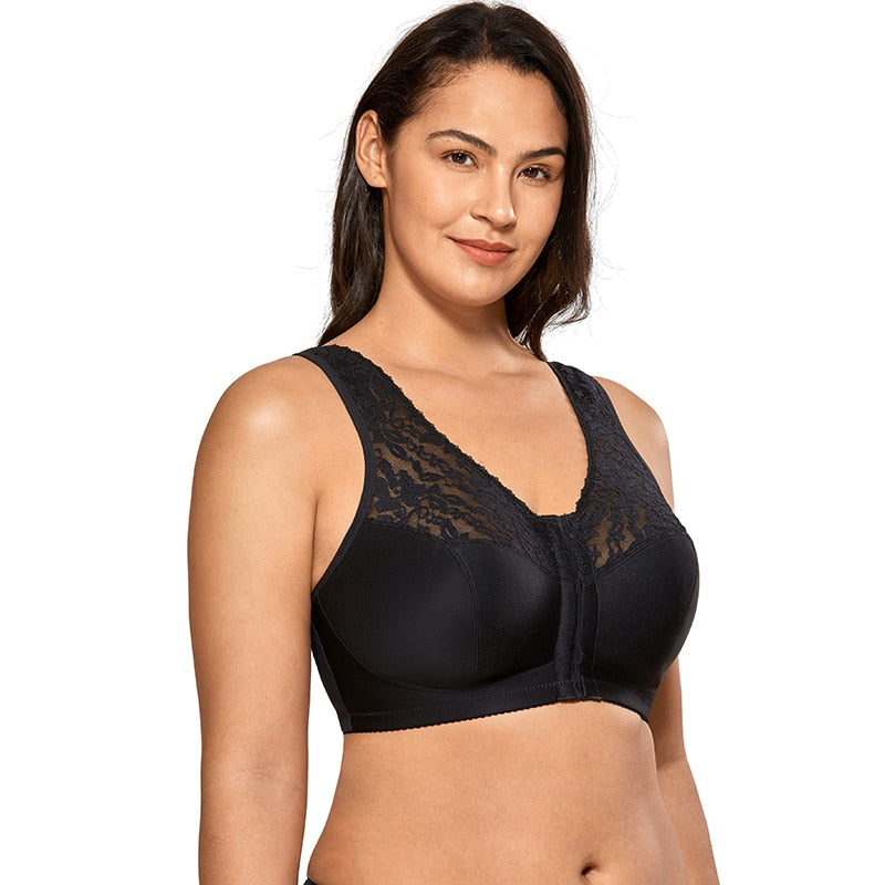 High Quality Full Coverage Wire Free Floral Lace Bra