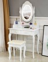 LED Single Mirror With 4 Drawers Vanity Makeup Table