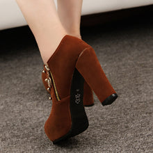 将图片加载到图库查看器，Casual High Heel Ankle Boots
