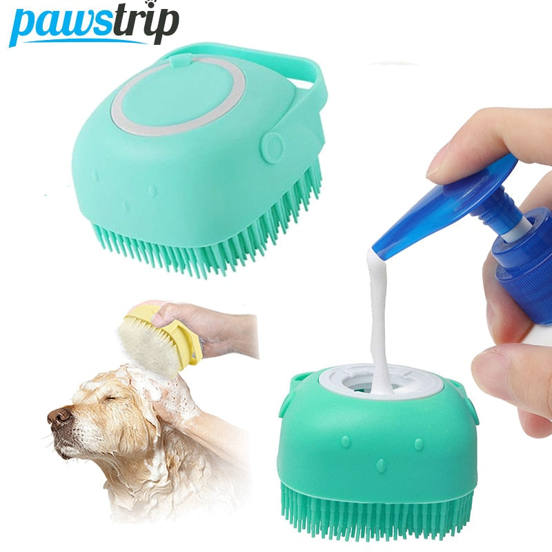 Soft Silicone Pet Bath Shampoo Massage Brush