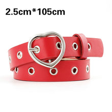 Load image into Gallery viewer, PU Leather Heart Belt
