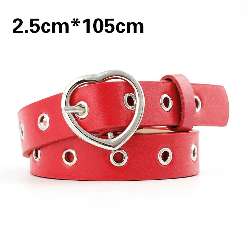 PU Leather Heart Belt