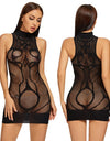 Fishnet Halter Backless Low Cut Dress