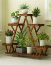 Triangle 6 -Tiered Indoor/Outdoor Wood Plant Stand