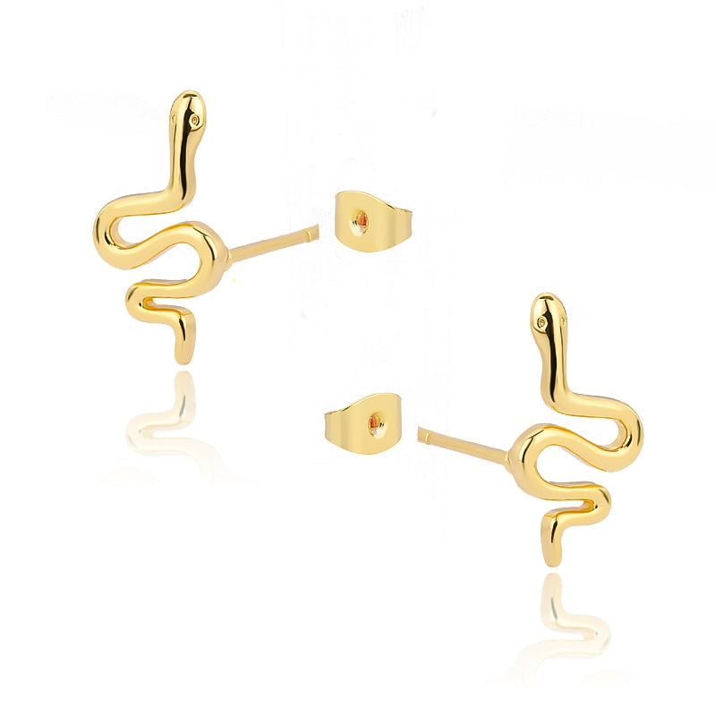 Stainless Steel Gold Color Stud Earrings