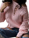 Stylish Oversized Knitted Off-Shoulder Pullover Sweater