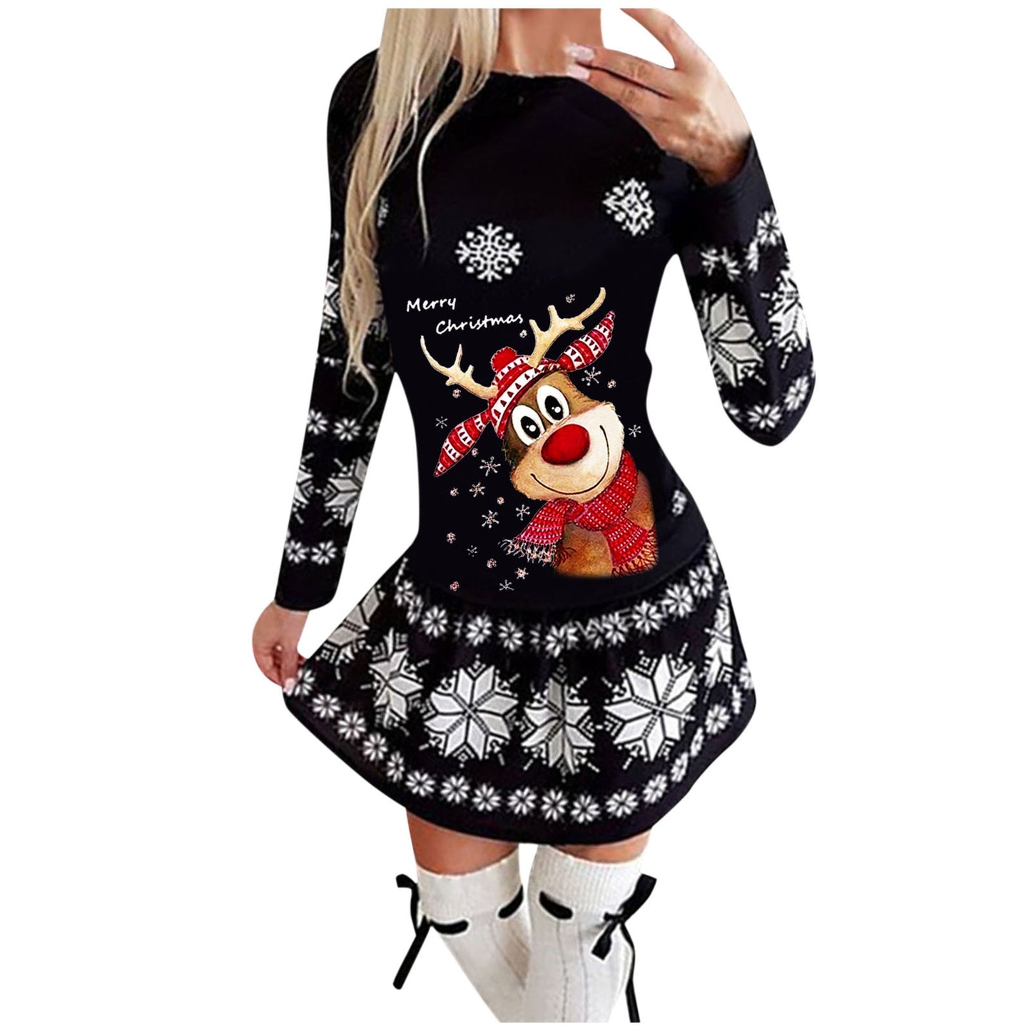 Long-sleeved Christmas Casual Sexy Dress