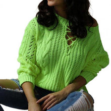 Load image into Gallery viewer, Stylish Oversized Knitted Off-Shoulder Pullover Sweater
