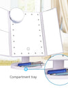 Adjustable LED Touch Screen Makeup Folding Mirror