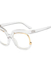 Oversized Fashion Retro Round Anti Blue Light Glasses