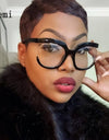 Oversized Fashion Retro Round Anti Blue Light Glasses