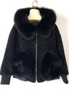Winter Wool Warm Overcoat With Real Fox Fur