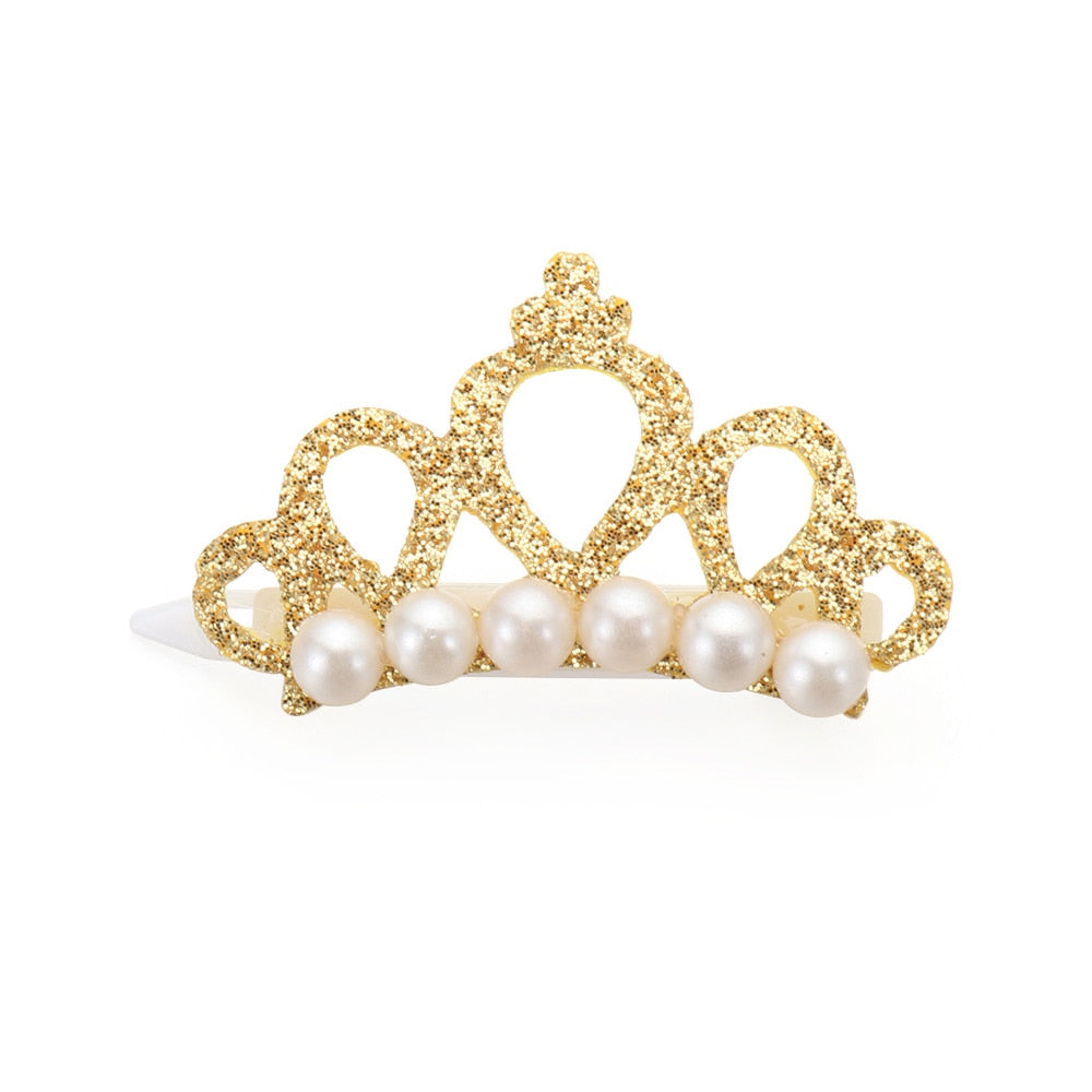 Faux Pearl Crown Headdress