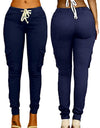 Lace-Up Waist Casual Slim Fit Trousers S-4XL
