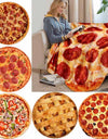 Soft warm flannel tortilla pizza blanket