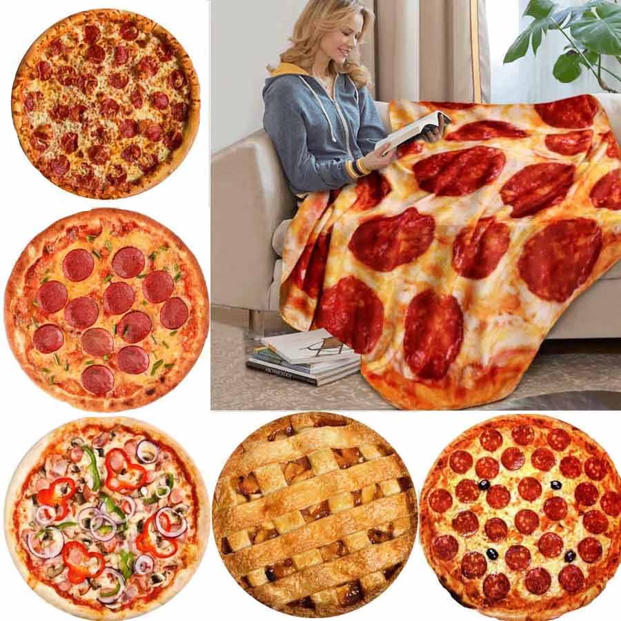 Soft warm flannel tortilla pizza blanket