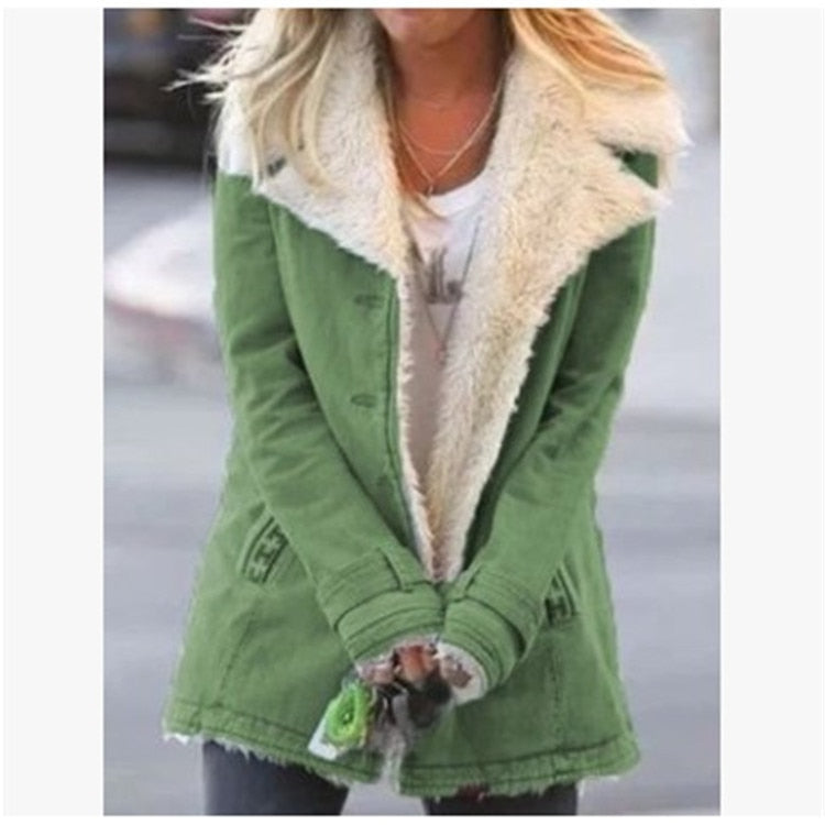 Thick Warm Winter Coat With Fur Lining