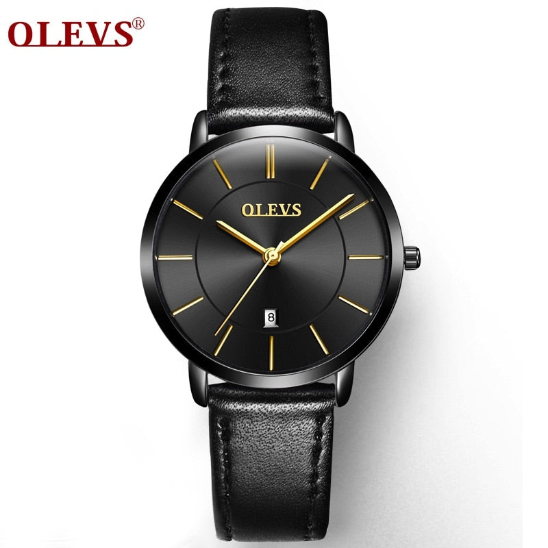 Casual Leather Quartz Women's Wristwatches