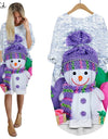 Long Sleeve 3D Print Christmas Dress