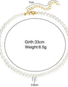 Elegant White Imitation Pearl Choker Necklace