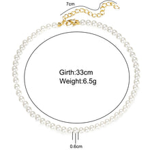 Carica l&#39;immagine nel visualizzatore di Gallery, Elegant White Imitation Pearl Choker Necklace
