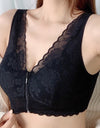 Push Up Lace Floral Front Closure Padded Bra