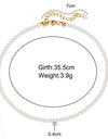 Elegant White Imitation Pearl Choker Necklace