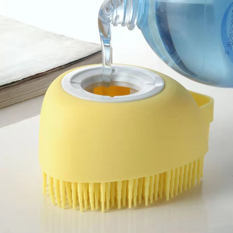 Soft Silicone Pet Bath Shampoo Massage Brush