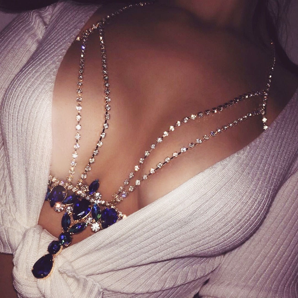 Shiny Crystal Halter Bikini Beach Women Charm