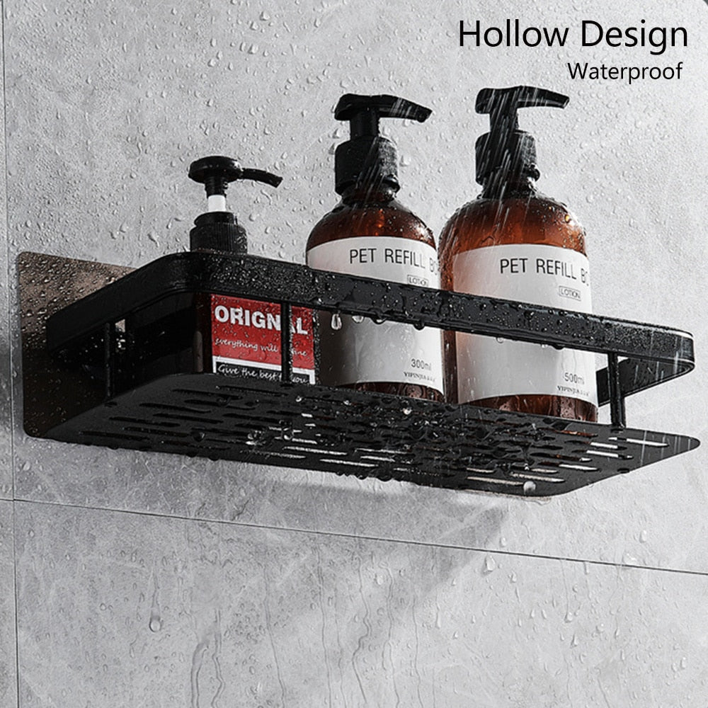 Bathroom Shelves No Drill Corner Shelf Shower Storage Organizer Rack