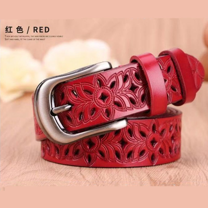 Genuine Leather Pin Buckle Strap